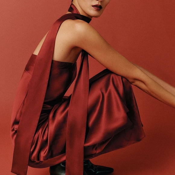 NEW NWT Reformation Oren Silk Maxi Dress - Picture 2 of 10